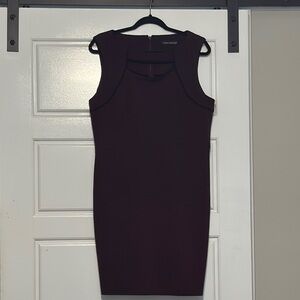 Ivanka Trump Purple Bodycon Mini Dress Scoop Neck Sleeveless